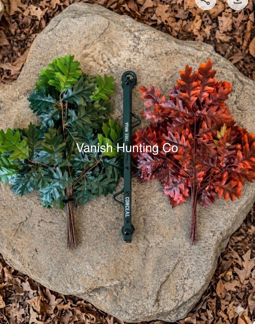 1 Tree Ninja W/ Set Of (12)Green and (12)Red/Brown Oak Branch Sets